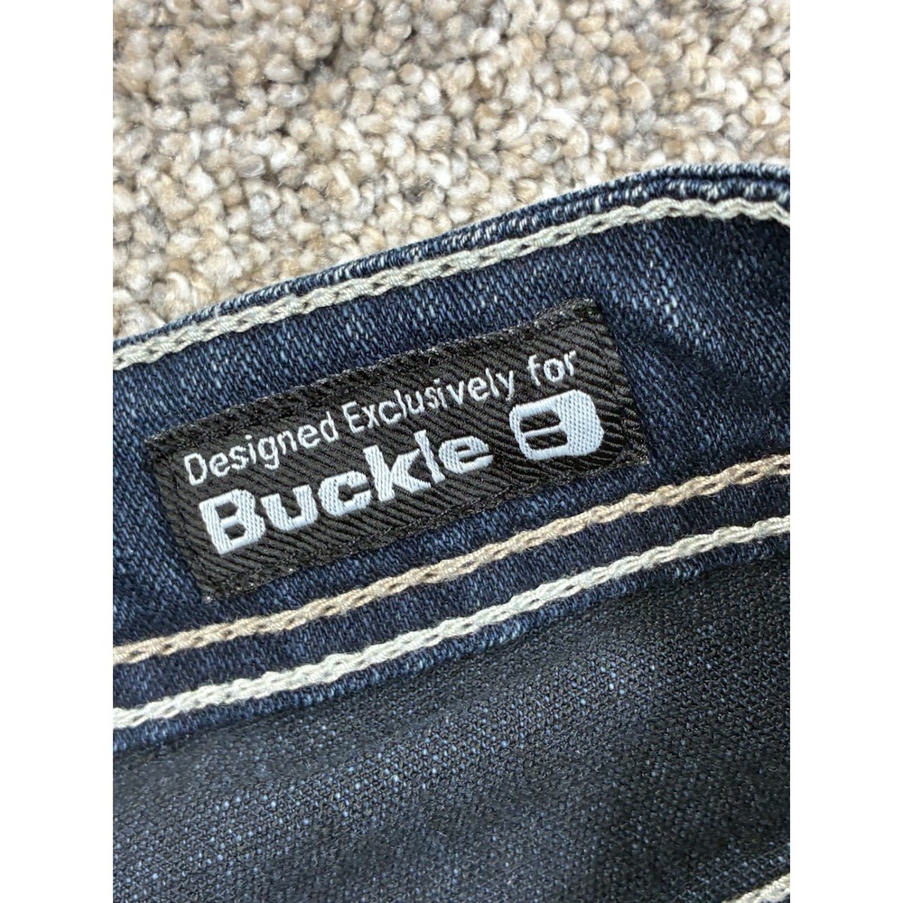 SALVAGE MAYHEM BUCKLE ‎ SLVG Regular Boot Cut Denim Blue Jeans 33L #0415 - Picture 8 of 13